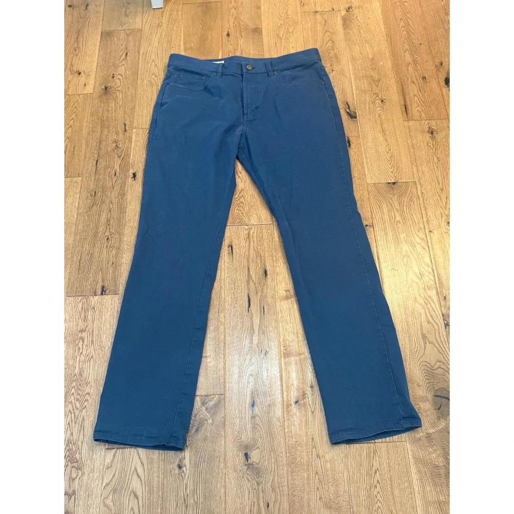 Onward Reserve Mens 5-Pocket Pants Blue Straight Leg Cotton Stretch 36/34
